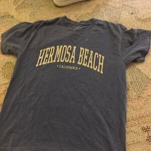 faded blue beach tee